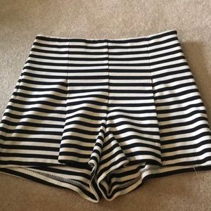free people black and white striped shorts